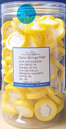 Đầu Lọc Sắc Ký NYLON Ưa Nước 22mm (0.45um) - SFNY022045NA